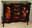 22222611: sideboard with 2 doors and 4 drawers black/gilded 