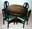 22222633: gilded black round table + 4 chairs 